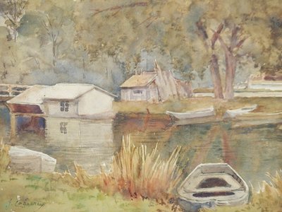 "Bord de rivière"Aquarelle par Jenika Cabarrus