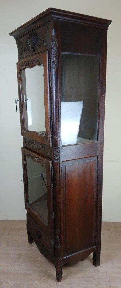 Louis XV Provençal Oak Display Case Circa 1850-1880