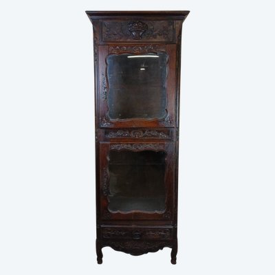 Louis XV Provençal Oak Display Case Circa 1850-1880