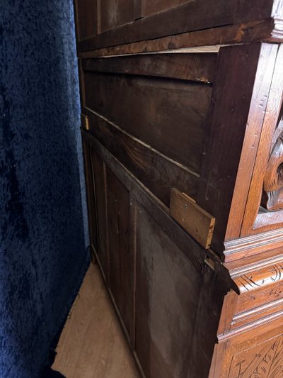 Buffet De Pavillon De Chasse Style Renaissance En Chêne Massif Vers 1850