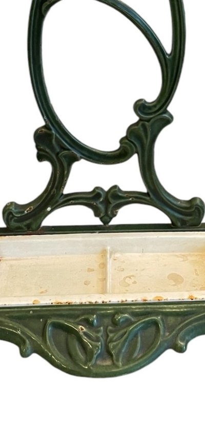 Portaombrelli in ghisa smaltata in stile Art Nouveau