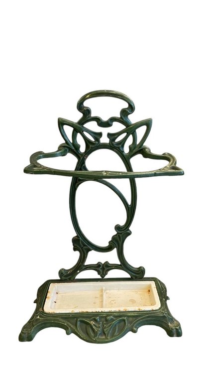 Portaombrelli in ghisa smaltata in stile Art Nouveau