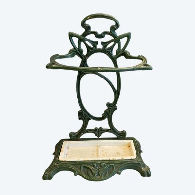 Portaombrelli in ghisa smaltata in stile Art Nouveau