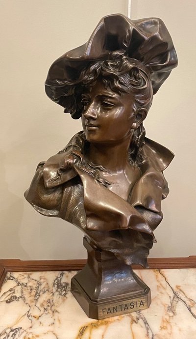 Scultura in bronzo Fantasia del XIX secolo