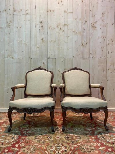 Paar Louis XV-Sessel zum Restaurieren