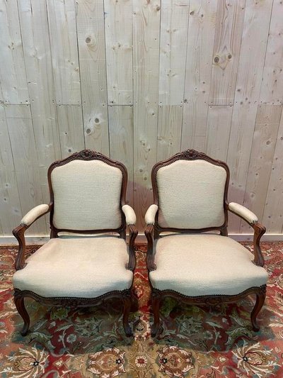 Paar Louis XV-Sessel zum Restaurieren