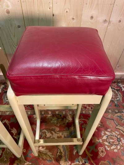 Suite de 3 tabourets de bar 1970 