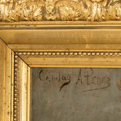 Un dipinto di Carlos Alonso Perez, olio su tavola, inizi del XX secolo