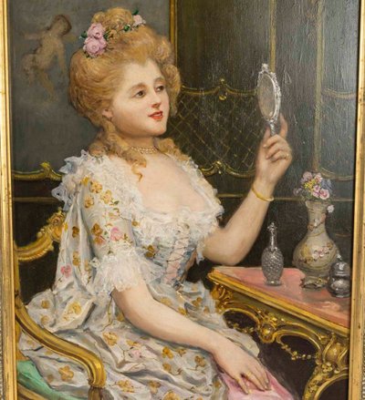 Un dipinto di Carlos Alonso Perez, olio su tavola, inizi del XX secolo