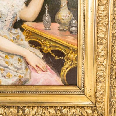 Un dipinto di Carlos Alonso Perez, olio su tavola, inizi del XX secolo