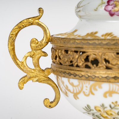 A Porcelain and Gilt Bronze Incense Burner, Early 20th Century