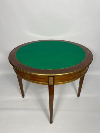 Tavolo da gioco Luigi XVI a due mezzelune