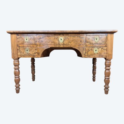 Bureau époque Louis Philippe En Ronce De Noyer Vers 1830