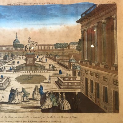 Two optical views, Paris, 18th century