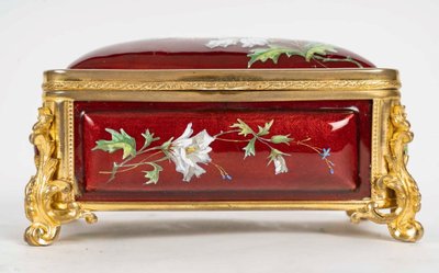 An Art Nouveau Enamel Jewelry Box