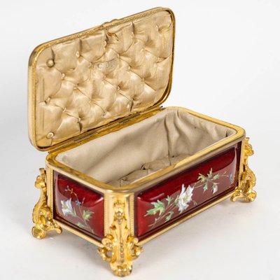 An Art Nouveau Enamel Jewelry Box