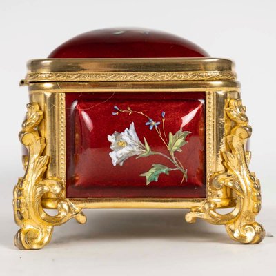 An Art Nouveau Enamel Jewelry Box