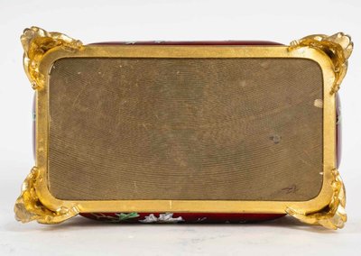 An Art Nouveau Enamel Jewelry Box