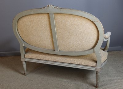 Salon en bois laqué style Louis XVI