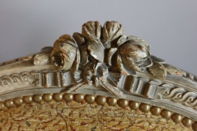 Salon en bois laqué style Louis XVI