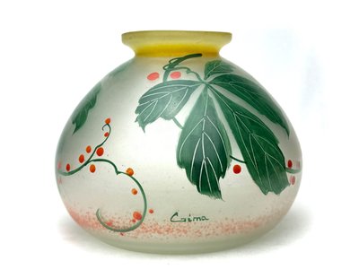 Vase en verre à décor des Groseilles 