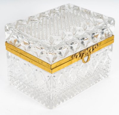 A Cut Crystal Jewelry Box, 20th Century