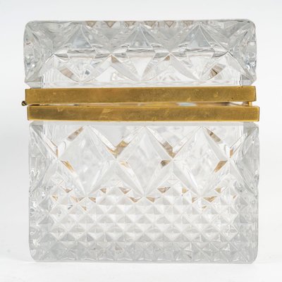 A Cut Crystal Jewelry Box, 20th Century