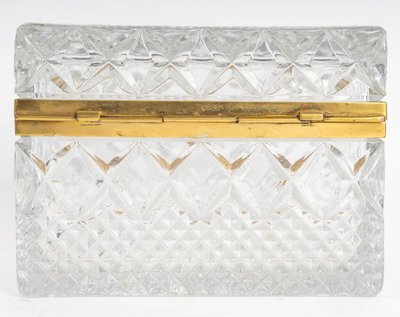 A Cut Crystal Jewelry Box, 20th Century