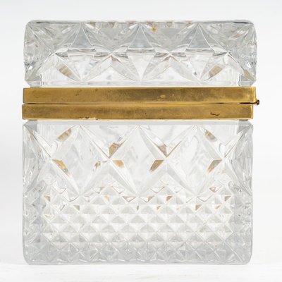 A Cut Crystal Jewelry Box, 20th Century