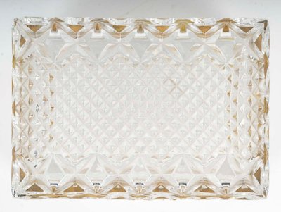 A Cut Crystal Jewelry Box, 20th Century