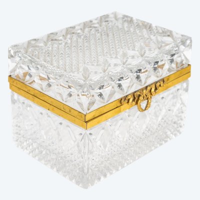A Cut Crystal Jewelry Box, 20th Century