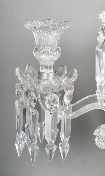 A Pair Of Baccarat Crystal Candlesticks