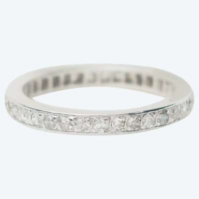 Alliance tour complet en or blanc et diamants 0.35ct