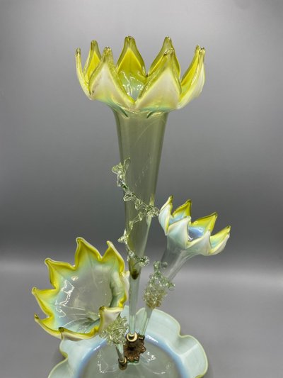  Art Nouveau Opaline Glass Soliflore