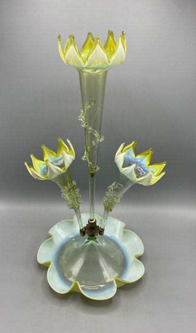  Art Nouveau Opaline Glass Soliflore