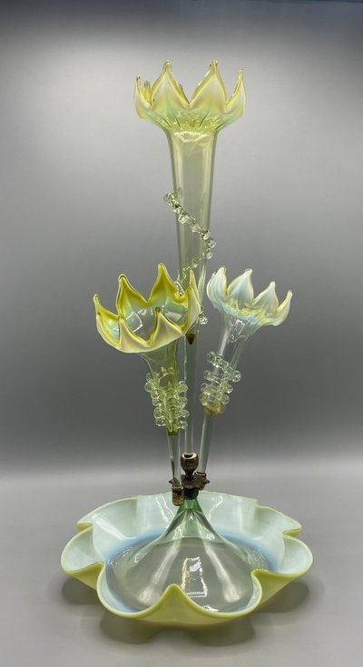  Art Nouveau Opaline Glass Soliflore