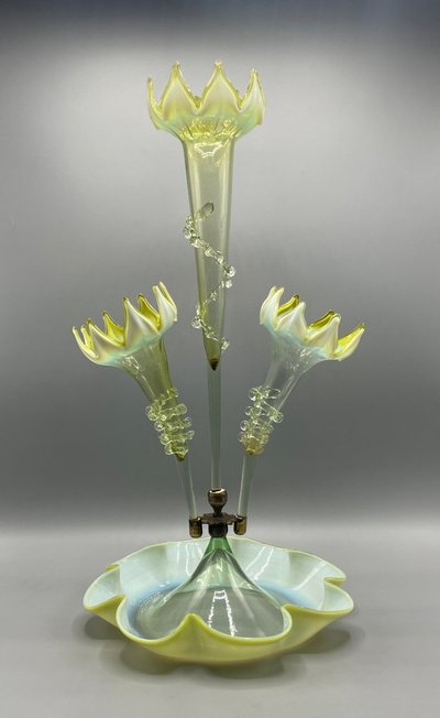  Art Nouveau Opaline Glass Soliflore