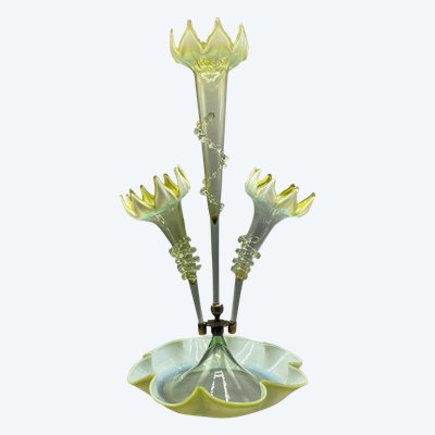  Art Nouveau Opaline Glass Soliflore
