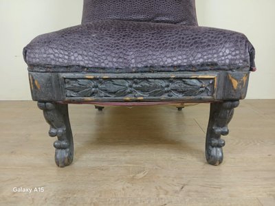 Fauteuil Prie Dieu Renaissance De Forme Bateau circa 1850