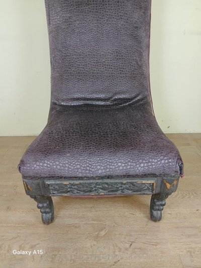 Fauteuil Prie Dieu Renaissance De Forme Bateau circa 1850