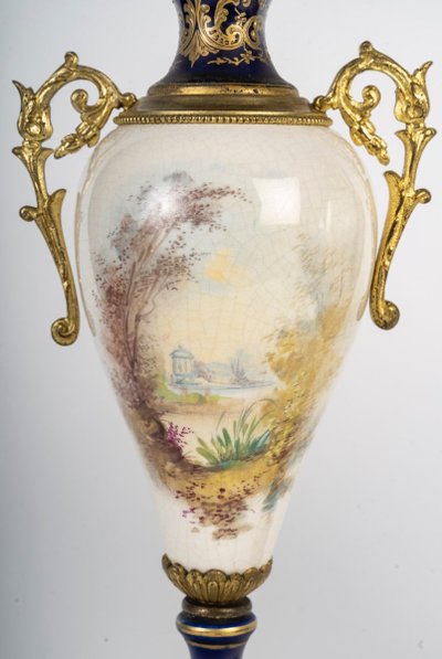 A Pair Of Porcelain And Earthenware Vases, Sèvres Late 19th Century
