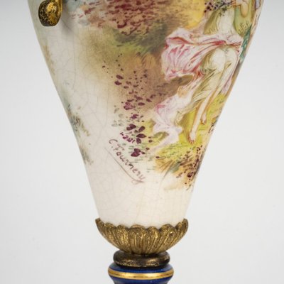 A Pair Of Porcelain And Earthenware Vases, Sèvres Late 19th Century