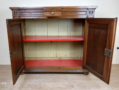 Buffet coloniale d'epoca Napoleone III con intarsi a decoro orientale