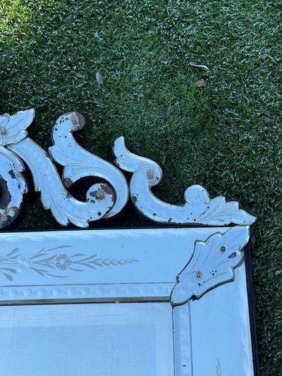 Large Murano 1930 mantel mirror