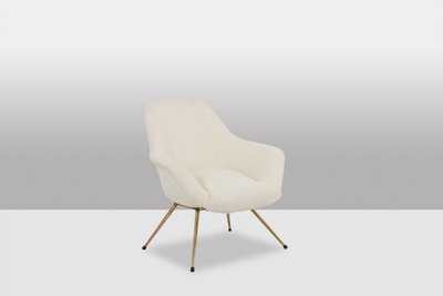 Paire de fauteuils cocktail en laiton doré. Années 1960. LS42411551