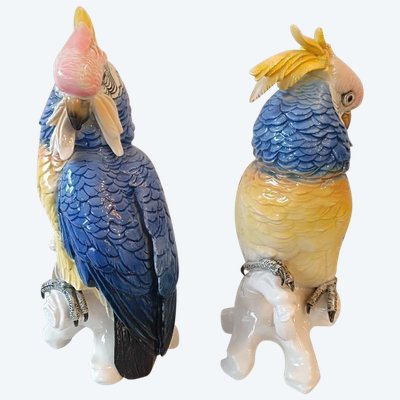 A Pair of Porcelain Sculptures, Saxony - Karl Ens Volkstedt