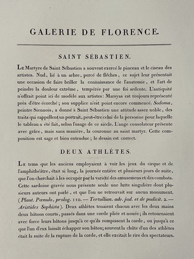 Saint Sebastien, Sodoma, Two athletes, Etching