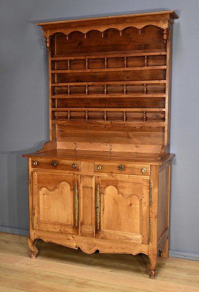 Buffet Vaisselier aus Kirschbaum Blond, Stil Louis XV - Mitte XIX.