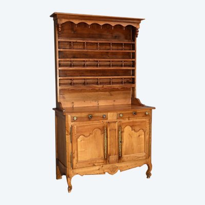 Buffet Vaisselier aus Kirschbaum Blond, Stil Louis XV - Mitte XIX.