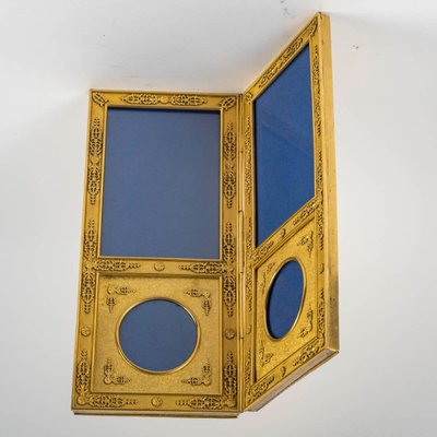 Un Cadre Photo Paravent En Bronze Doré, Fin XIXème Siècle